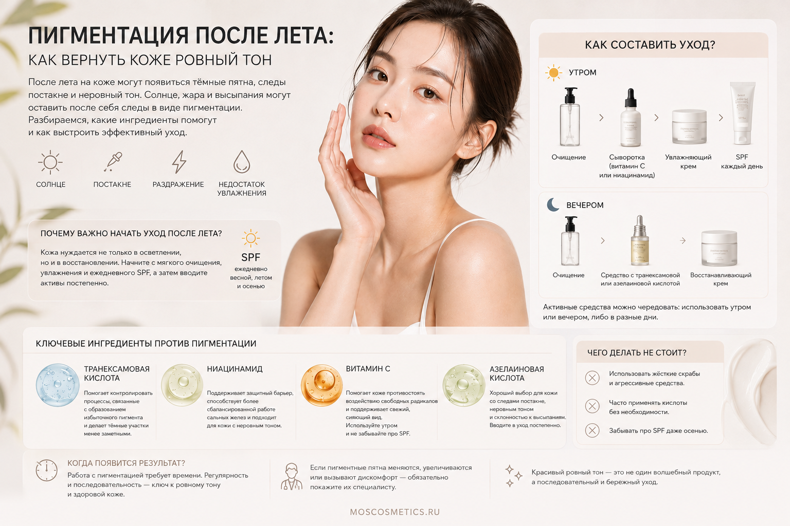 Пигментация после лета