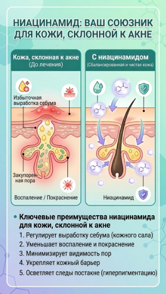 Ниацинамид для проблемной кожи